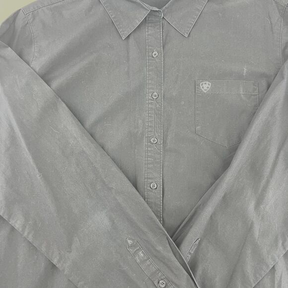 Ariat Classic Fit Size XL Black Button Down Shirt Long Sleeve - Picture 3 of 11